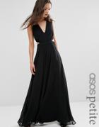 Asos Petite Side Cut Out Maxi Dress - Black