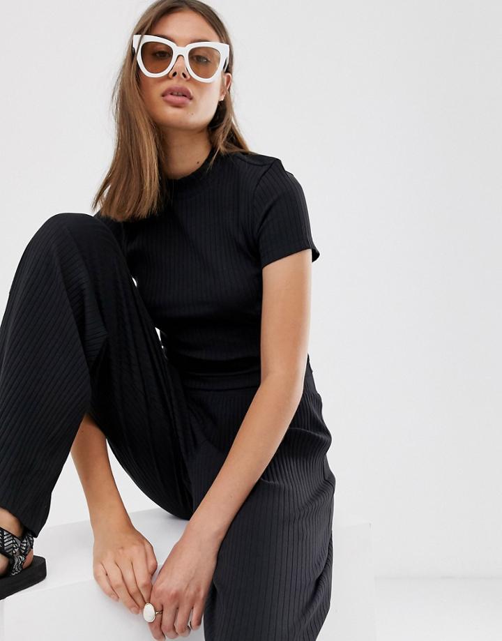 Weekday Turtleneck Top In Light Brown-beige
