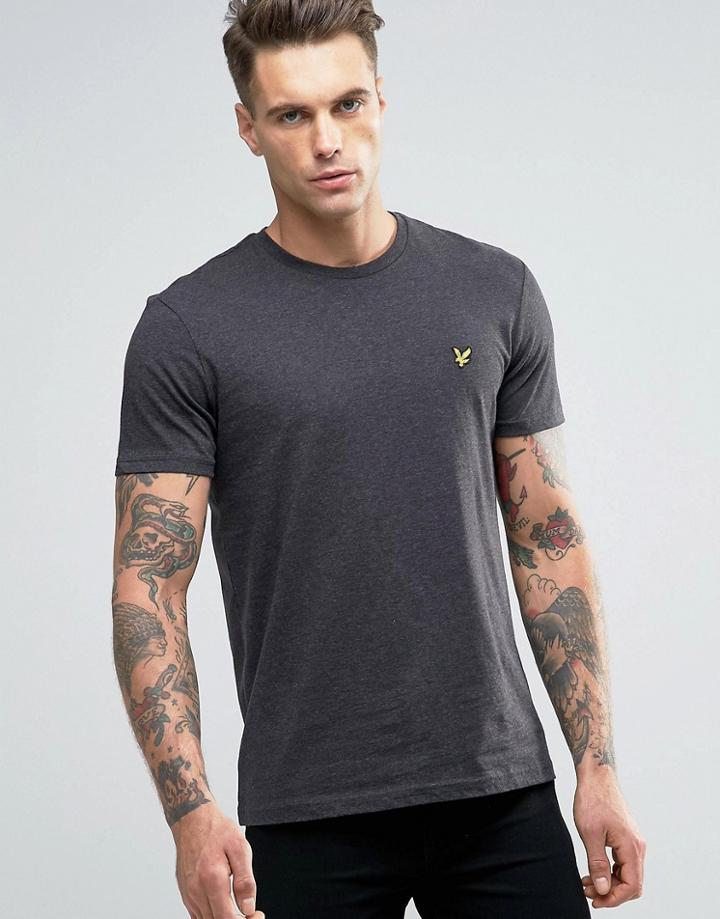 Lyle & Scott T-shirt Eagle Logo In Charcoal Marl - Gray