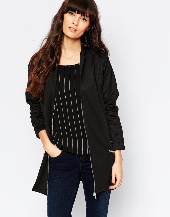 Minimum Longline Bomber Jacket - 999 Black