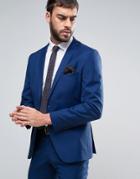 Selected Skinny Fit Suit Jacket - Blue