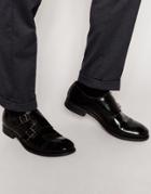 Base London Napier Leather Monk Shoes - Black