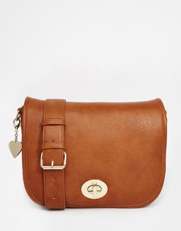 Marc B Saddle Cross Body Bag - Tan