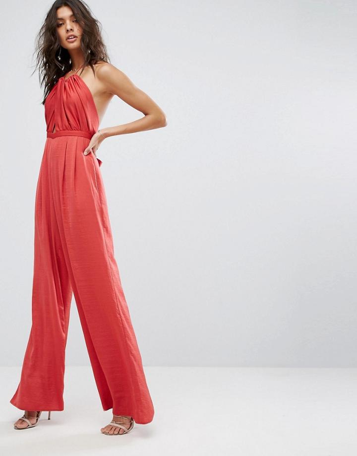 The Jetset Diaries Karisimbi Jumpsuit - Red