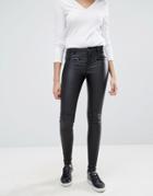 Only Natalie Rock Coated Waxed Jeans - Black