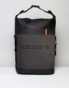 Adidas Originals Bp Toploading Backpack In Black - Green