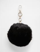 Skinnydip Black Fluffy Bag Charm - Multi