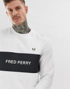 Fred Perry Crew Neck Sweat In White - White