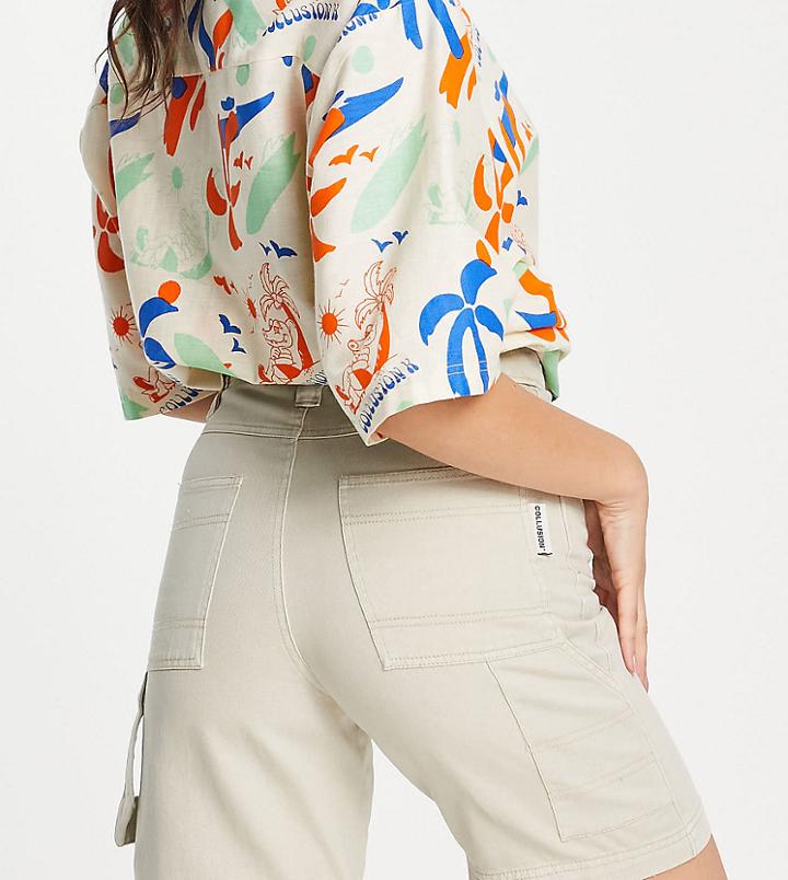 Collusion Dad Shorts With Cargo Pocket Details-neutral