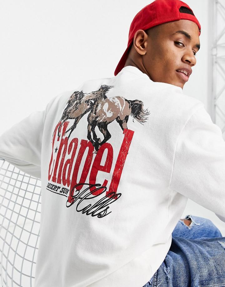 Topman Chapel Hill Sweatshirt In White