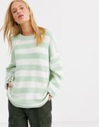 Selected Stripe Sweater-green