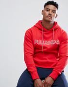 Pull & Bear Hoodie In Red With Logo - Red