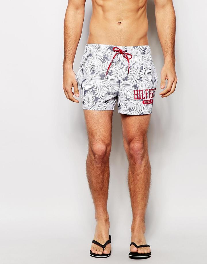 Tommy Hilfiger Print Swim Shorts - White