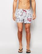 Tommy Hilfiger Print Swim Shorts - White