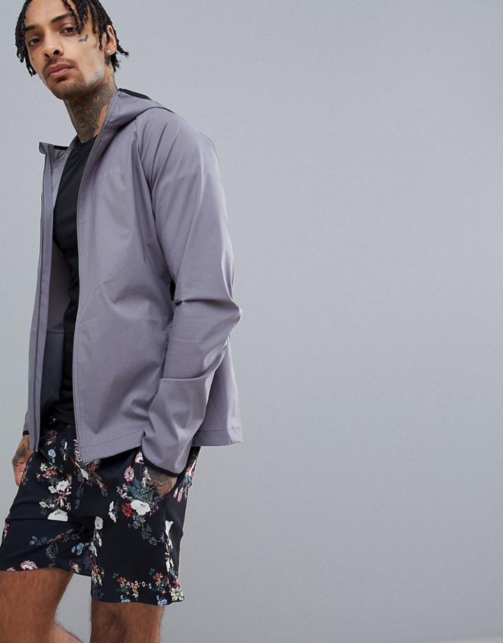 Asos 4505 Windbreaker With Breathable Mesh Panels-gray