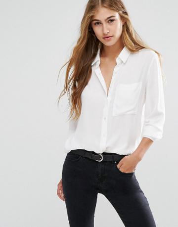 Pimkie Pocket Shirt - White