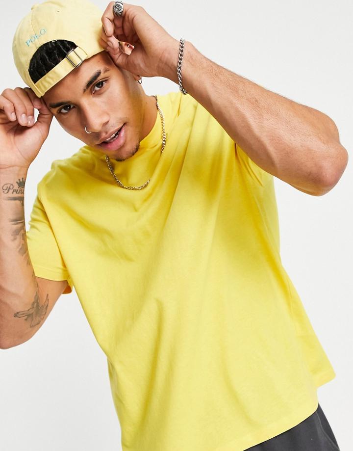 Asos Design Organic Relaxed Fit T-shirt In Yellow