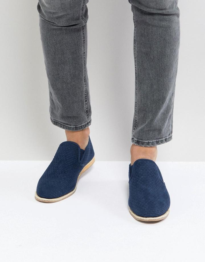 New Look Knitted Espadrilles In Navy - Navy