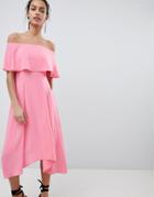 Coast Bonnie Bardot Midi Dress - Pink