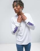 10.deep Long Sleeve T-shirt With Sleeve Logo - White