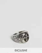 Seven London Chunky Cross Ring Exclusive To Asos - Silver
