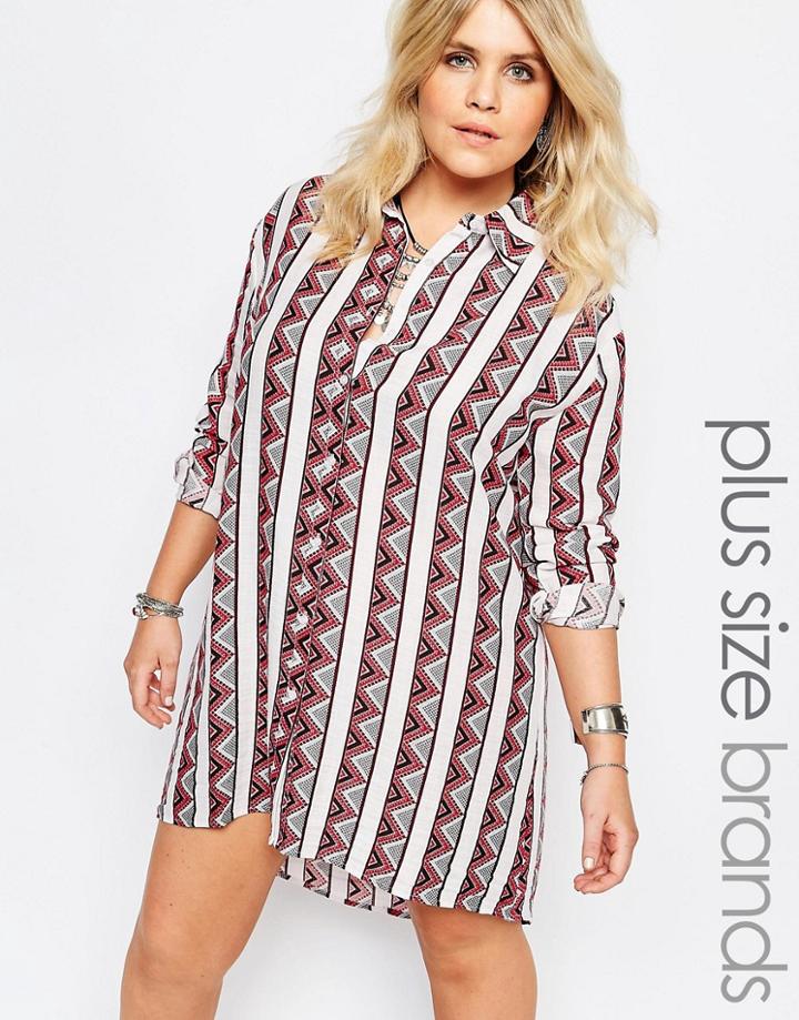 Alice & You Oversized Printed Shirt Dress - Multi