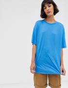 Weekday Oversized Tee In Bright Blue