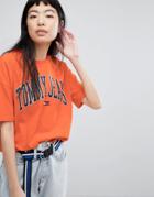 Tommy Jeans Collegiate Logo T-shirt - Orange