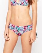 Marie Meili Wendy Floral Bikini Bottoms - Bright Coral Hawaii