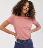Asos Design Tall Organic Cotton Crew Neck T-shirt In Beige