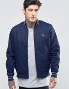 Fred Perry Bomber Jacket In Carbon Blue - Blue