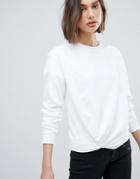 Allsaints Sweatshirt With Knot Front - White