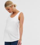 Asos Design Maternity Ultimate Organic Cotton Tank In White