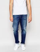 Esprit Straight Fit Jeans In Midwash Blue - Blue