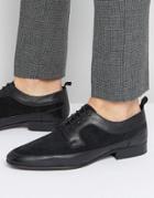 Asos Derby Shoes In Black Leather And Suede - Black