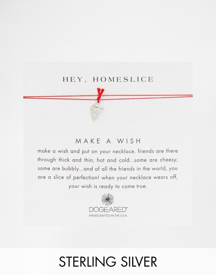 Dogeared Sterling Silver Homeslice Wish Necklace