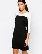 Lipsy Shift Dress With Contrast - Black