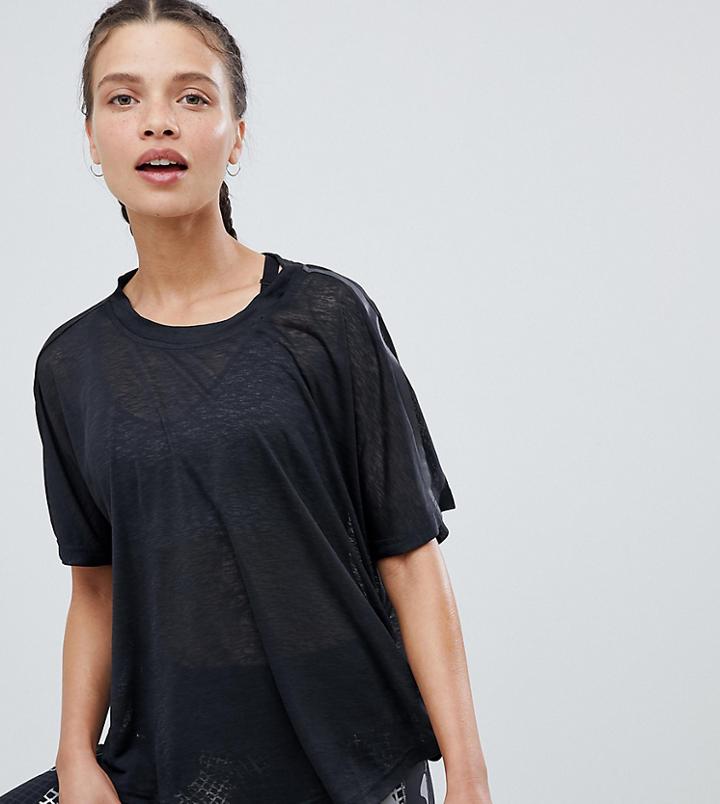 Adidas Training Oversized T-shirt In Black - Black