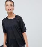 Adidas Training Oversized T-shirt In Black - Black