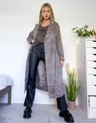 New Look Belted Formal Coat In Mink-white