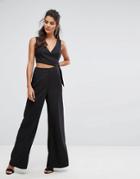 Finders Breezeblocks Wide Leg Jumpsuit - Black