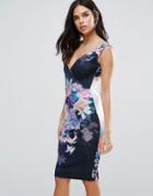 Jessica Wright Floral Cami Midi Dress - Navy