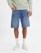 Selected Homme Organic Cotton Denim Shorts In Mid Wash-blue