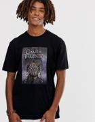 Asos Design Game Of Thrones Relaxed T-shirt - Black