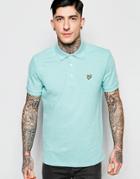 Lyle & Scott Polo Shirt With Eagle Logo In Mint Marl - Mint Marl