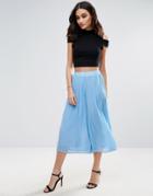 Jovonna Quiet Moment Pleated Culottes - Blue