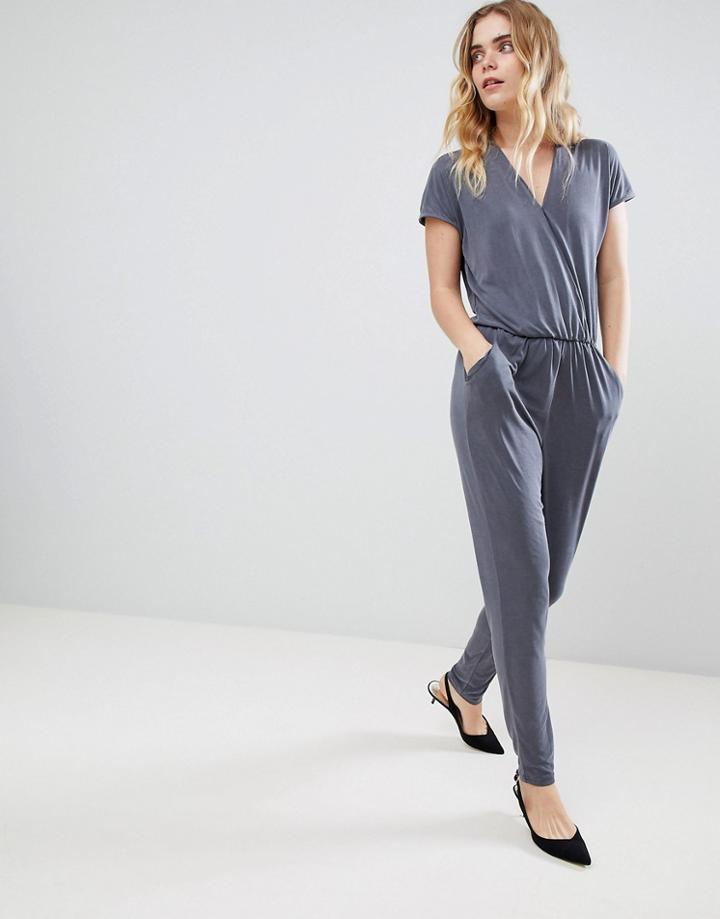 Ichi Wrap Jumpsuit - Black