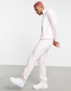 Asos Design Smart Slim Matching Joggers In Pastel Pink