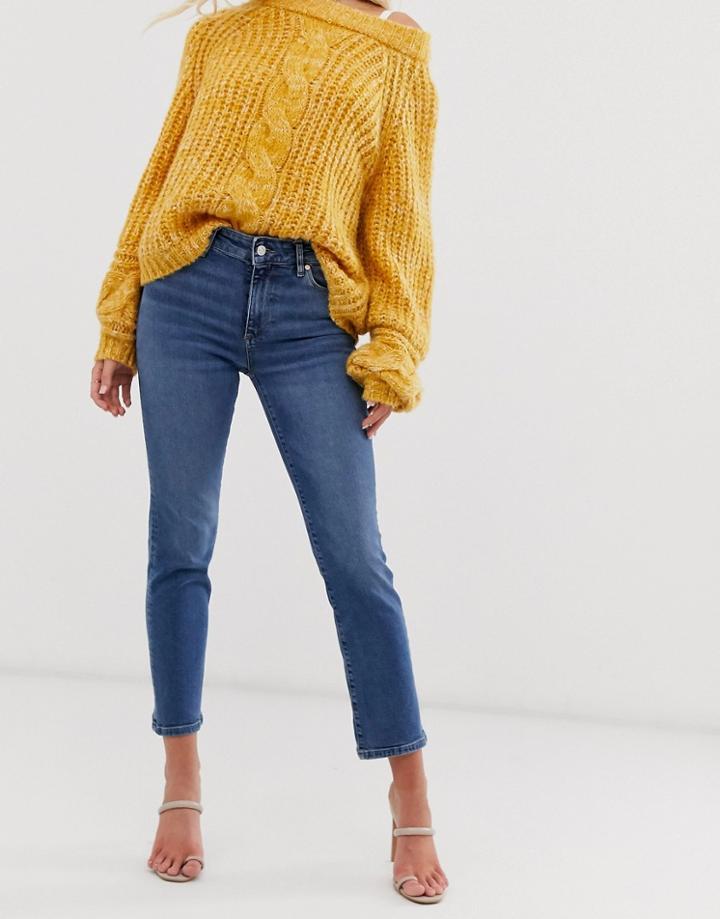 Mango Comfort Stretch Straight Leg In Blue - Blue