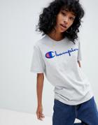 Champion Oversized T-shirt With Front Logo - Gray